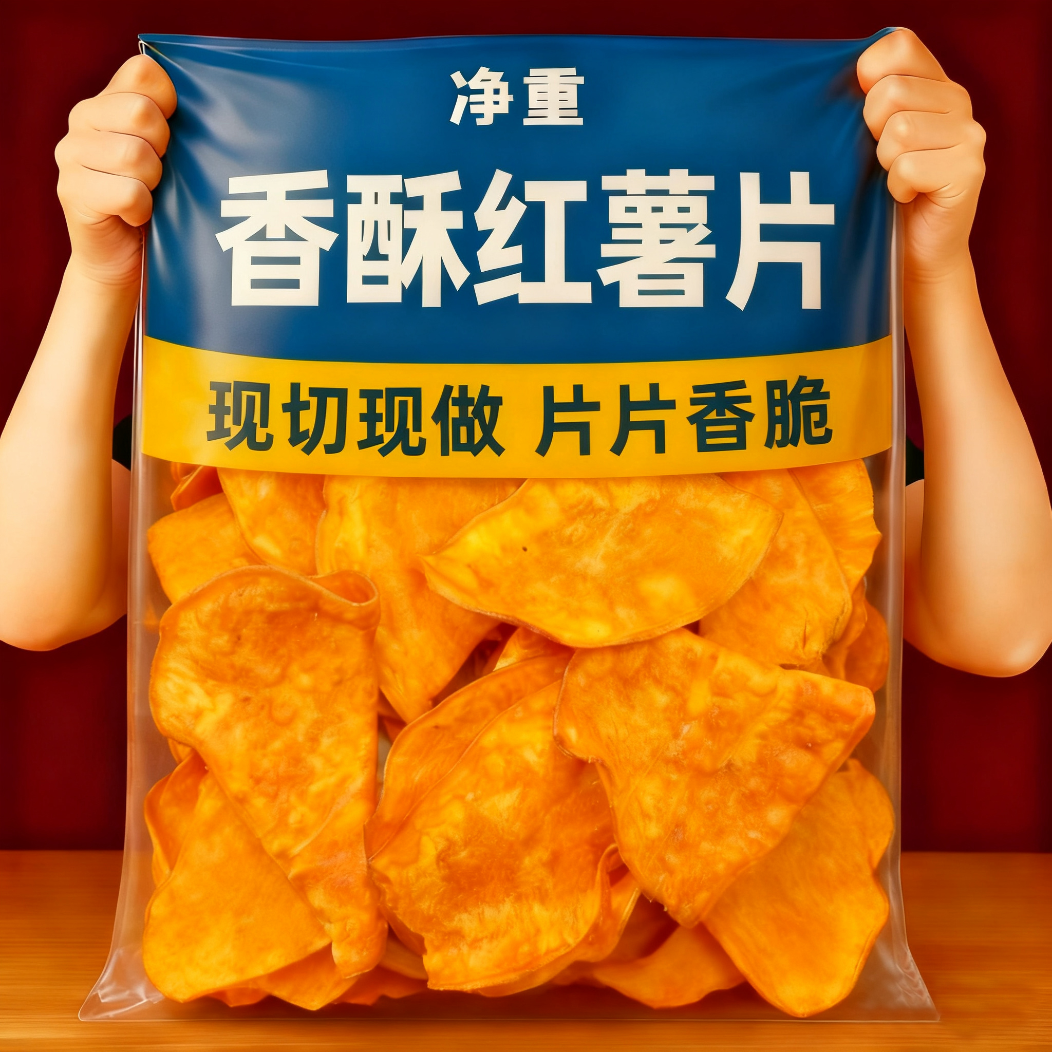 香脆地瓜片500g烤红薯片芝香酥脆番薯干农家自制碳烤香芋干散装