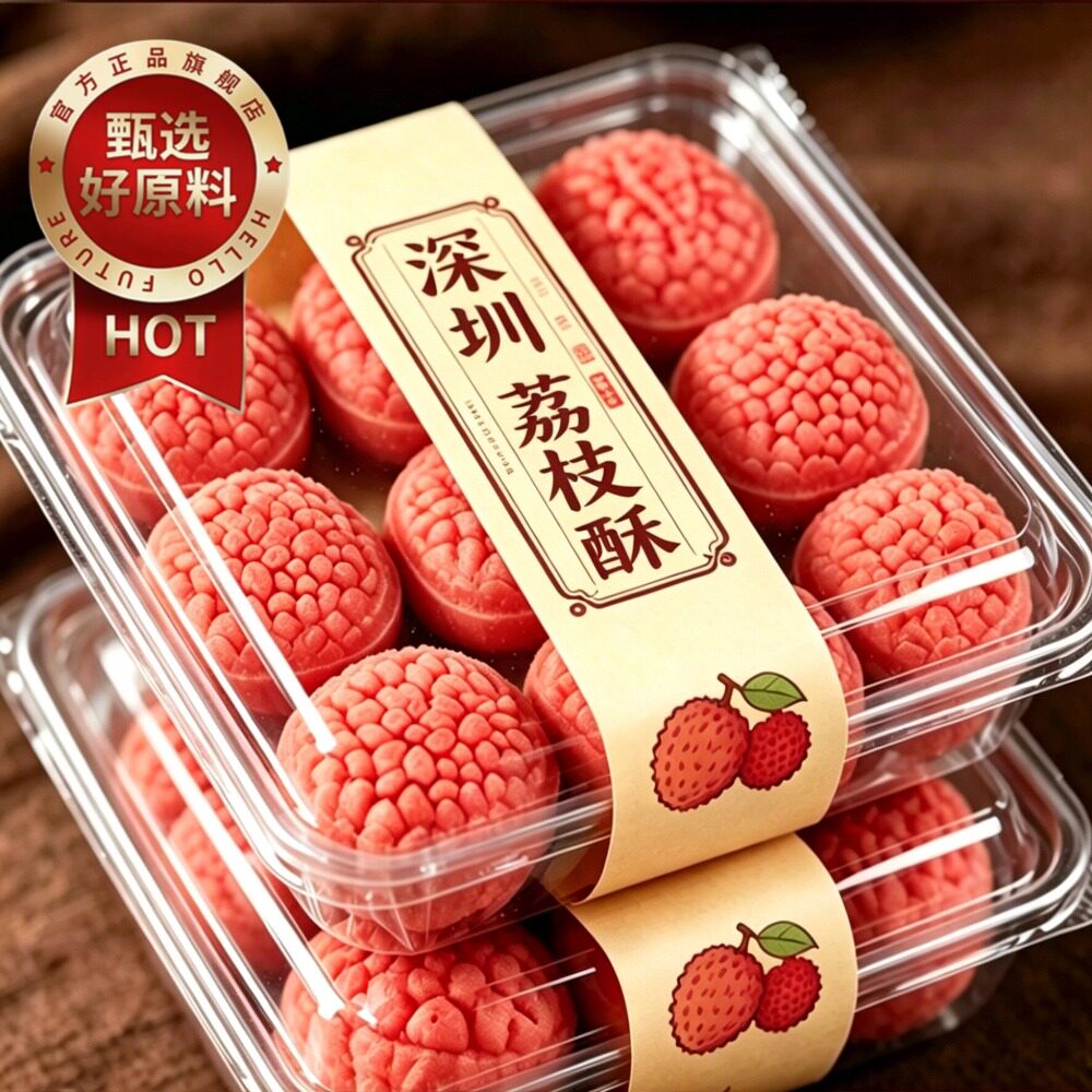 深圳荔枝酥官方旗舰店无添加糖早餐孕妇传统糕点小吃零食独立包装