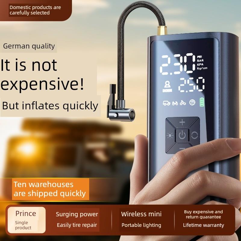 平行汽车无线气泵便携式汽车电动气泵汽车轮胎汽车充气机宝牛
