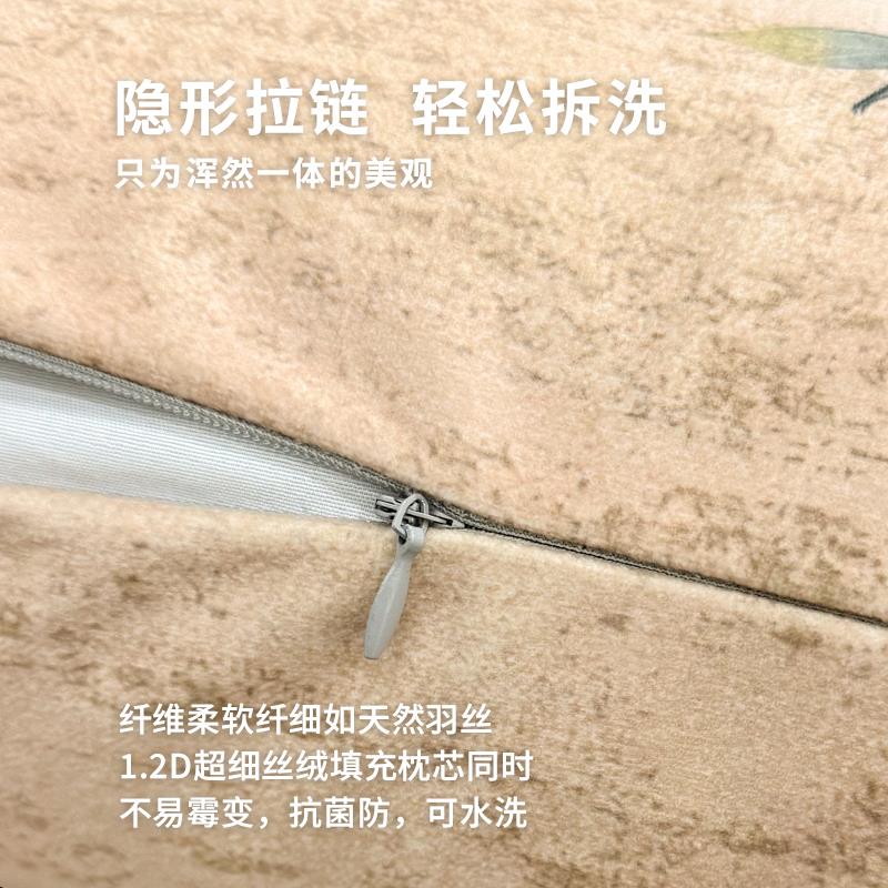 2026新款中式国风方形客厅沙发抱枕靠垫轻奢高级感定制腰枕套枕芯