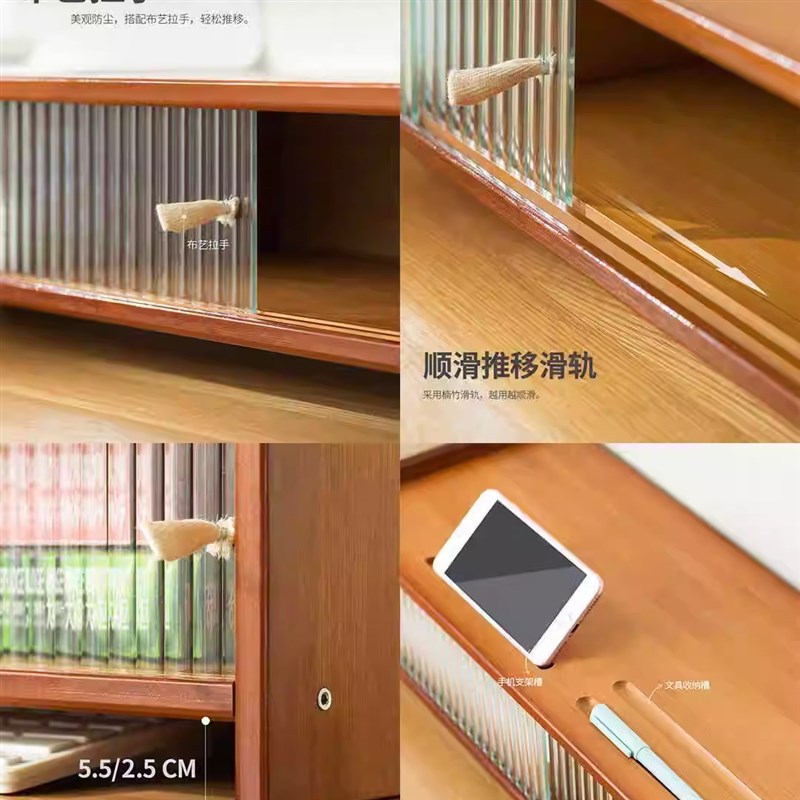 显示器增高架台式笔记本电脑垫高底座支架实木桌面储物架子收纳架