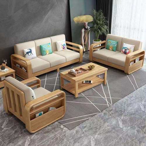 中式直排实木沙发组合冬夏两用客厅简约北欧储物小户型家具储物柜