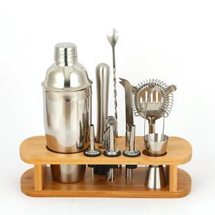 鸡尾酒调酒器雪克杯不锈钢材质套装鸡尾酒雪克壶摇酒壶多套工具