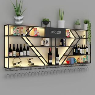 餐厅酒柜墙上壁挂式装修新款墙上展示柜壁挂式酒柜客厅酒吧吊柜悬