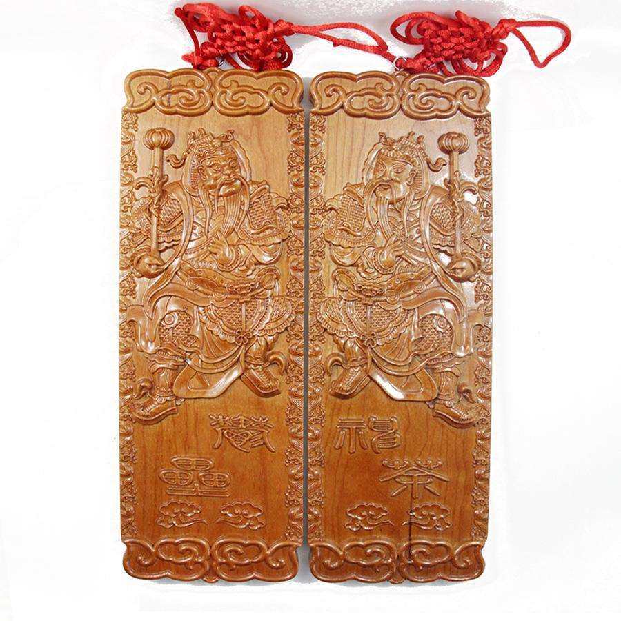 桃木门神木雕神荼郁垒挂件摆件门贴雕刻创意家居饰品工艺品,3C数码配件,USB灯,淘宝优惠券,粉丝福利购,淘宝优惠卷