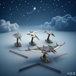 飞机模型正版白帝乙型战机玄女寒光南天门计划空天母舰合金收藏摆