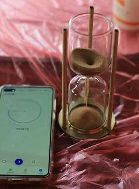 直销新款摆件高级感计时器玻璃创意沙漏 流沙刷牙定时器时间复古