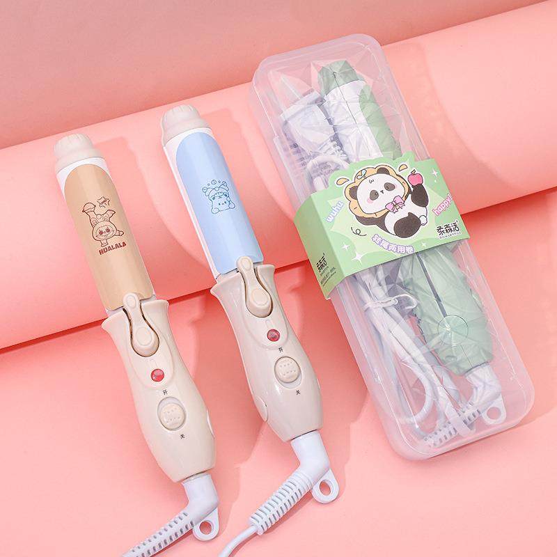 直销新款卡通少女心卷直两用美发器学生女士造型刘海直发器夹板盒