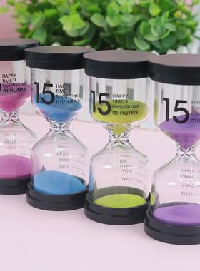直销新款60/45/30/15/10/5/3/1分钟礼品时间沙漏儿童刷牙计时器玻