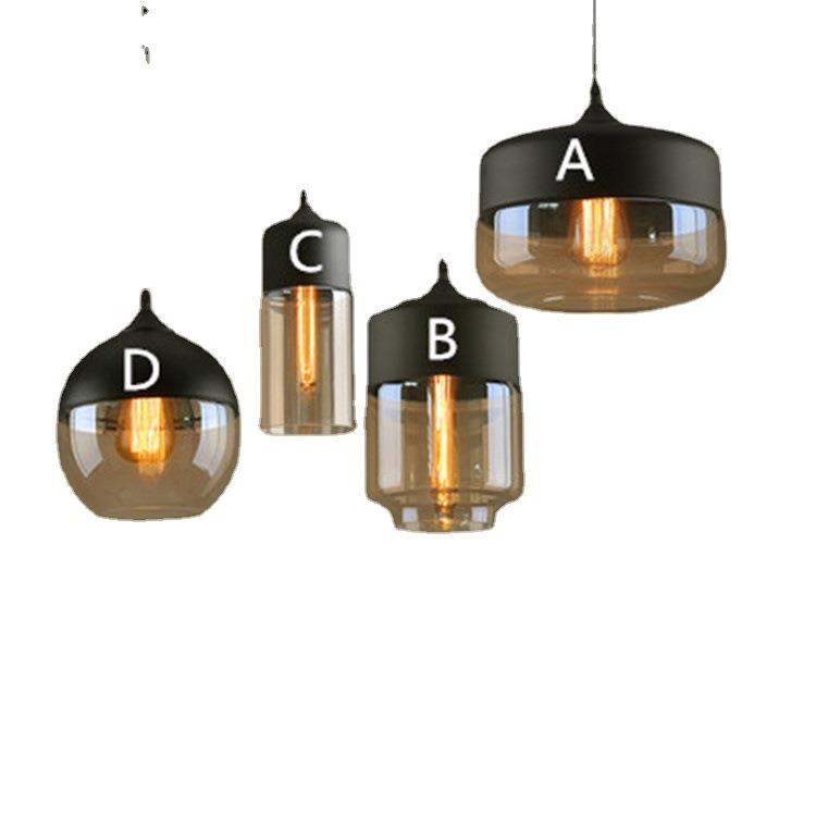 直销新款跨境 现代简约loft灯具吧台餐厅客厅个性创意酒吧玻璃吊