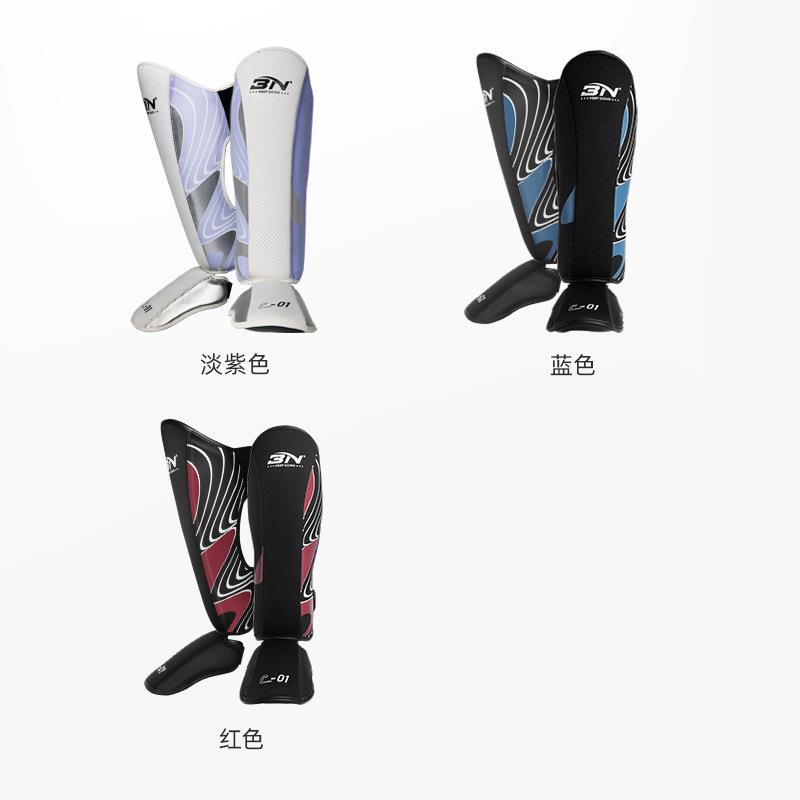 新款直销BN泰拳护腿散打搏击连脚背面拳击加厚格斗护具攀登者跆拳