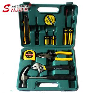 直销新款A款五金工具12件套便携式车载应急工具箱套装螺丝刀组合