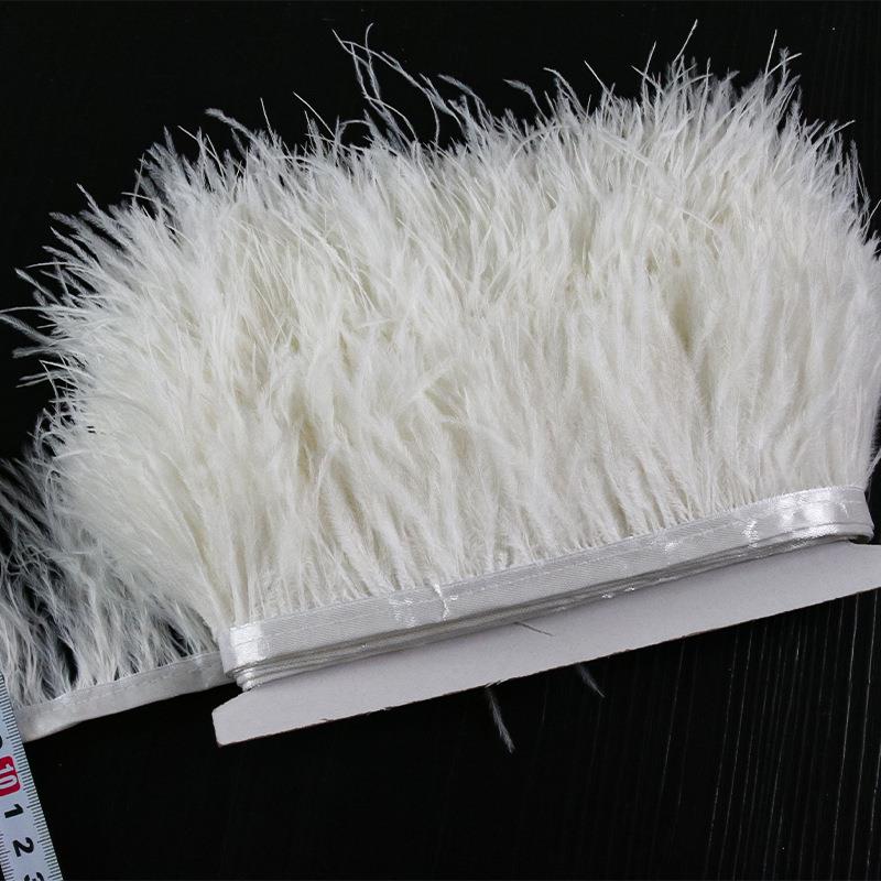 直销新款8-10鸵鸟毛羽毛diy手工饰品配件工艺品装饰服装裙摆袖口