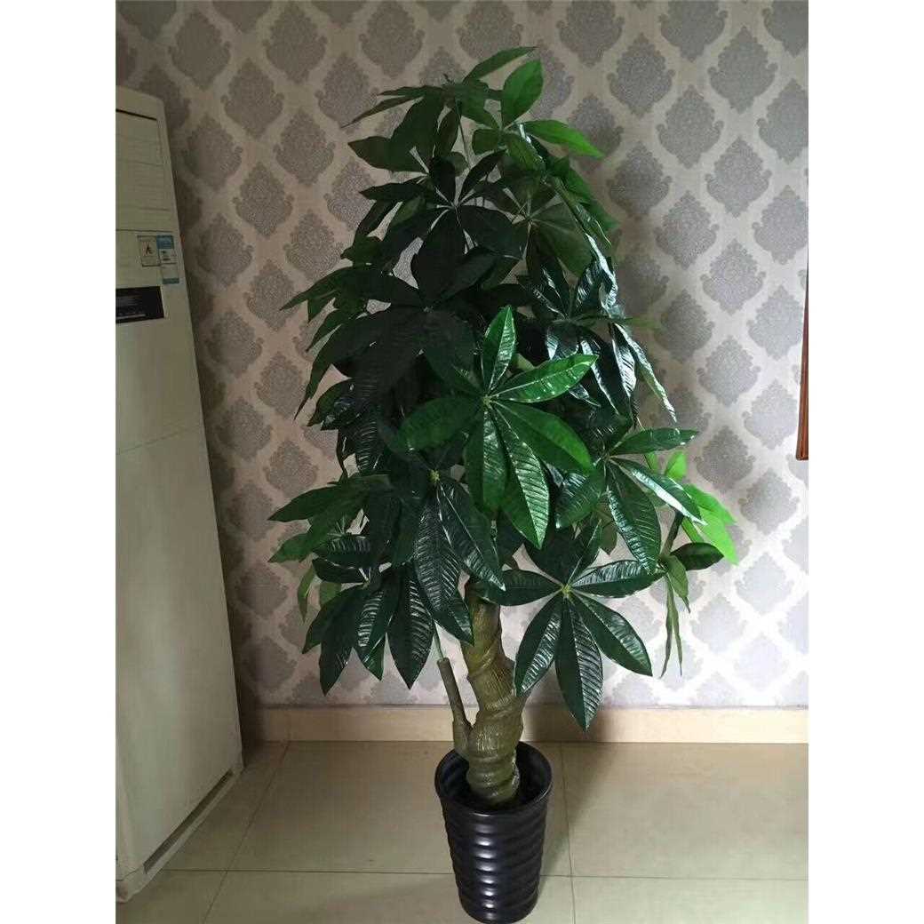 直销新款仿真树发财树假树仿真植物仿真绿植家居酒店装饰假花塑料