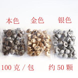 新款直销圣诞节松果松塔金色银色尤加利果十字果莲蓬头花环DIY材