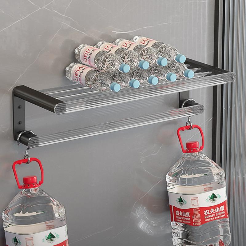 直销新款毛巾架免打孔卫生间单杆浴室置物架壁挂式厕所收纳架亚克