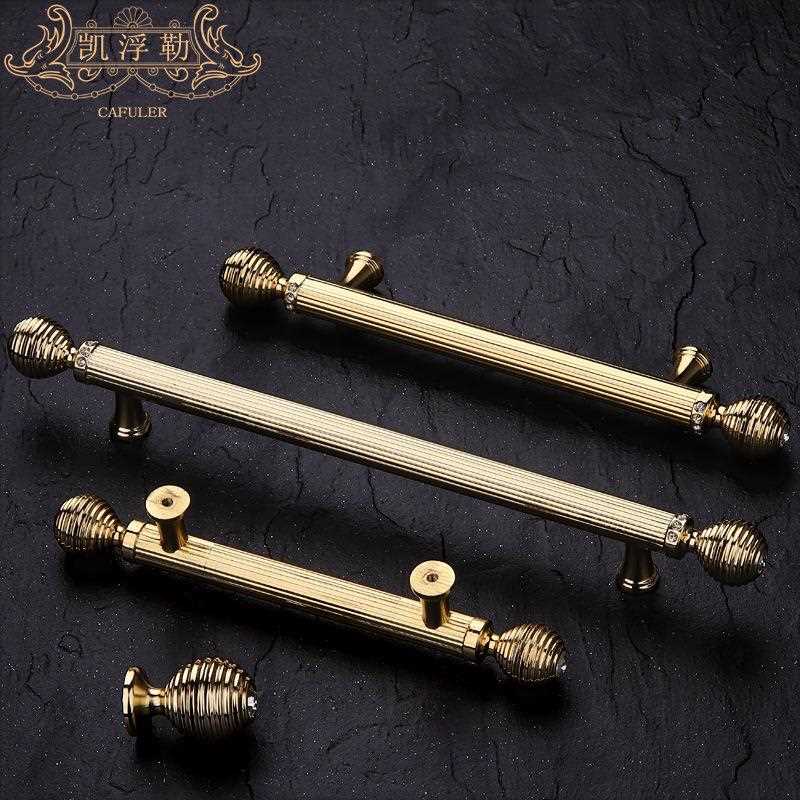 直销新款家具五金单孔锌合金拉手欧式复古门柜衣橱把手抽屉门把手