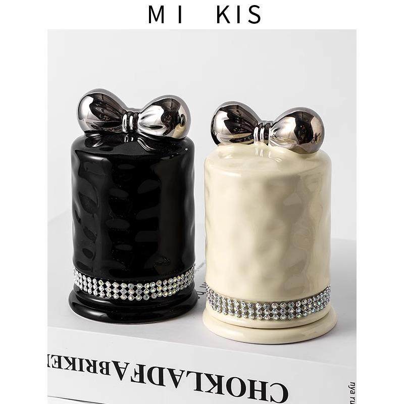 新款直销蝴蝶结~可爱ins牙签盒棉签收纳盒牙签筒牙线盒家用个性创,餐饮具,牙签筒,淘宝优惠券,粉丝福利购,淘宝优惠卷