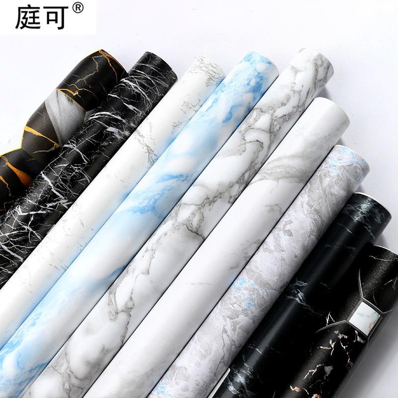 直销新款自贴酒店装饰大理石纹壁纸厨房浴室墙贴卫生间防水pvc自