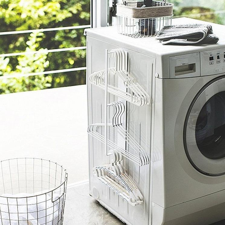 直销新款磁吸洗衣机侧挂衣架收纳神器壁挂式免安装多层整理架挂架
