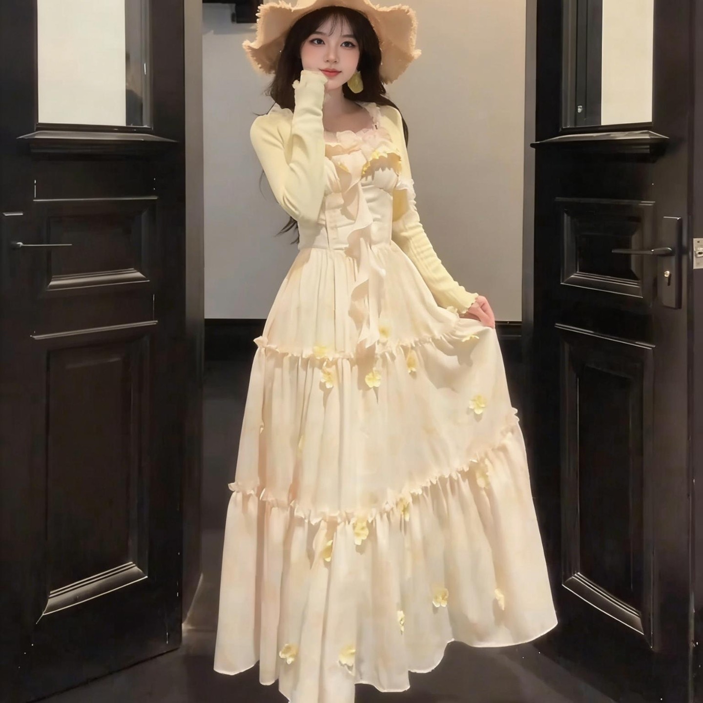巨好看小飞袖立体花瓣度