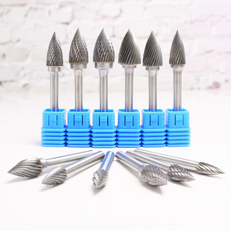 直销新款硬质合金旋转锉雾化钨钢单双纹打磨头G型雕刻抛光金属焊