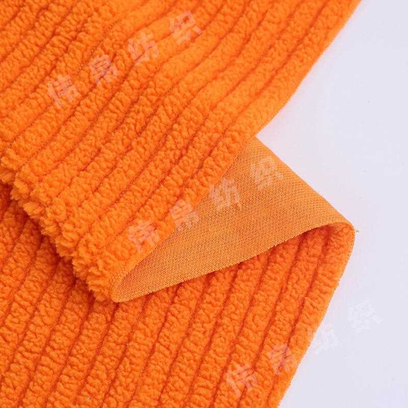 直销新款全涤罗文条加厚米莎卡面料 现货多色 秋冬外套女装针织布