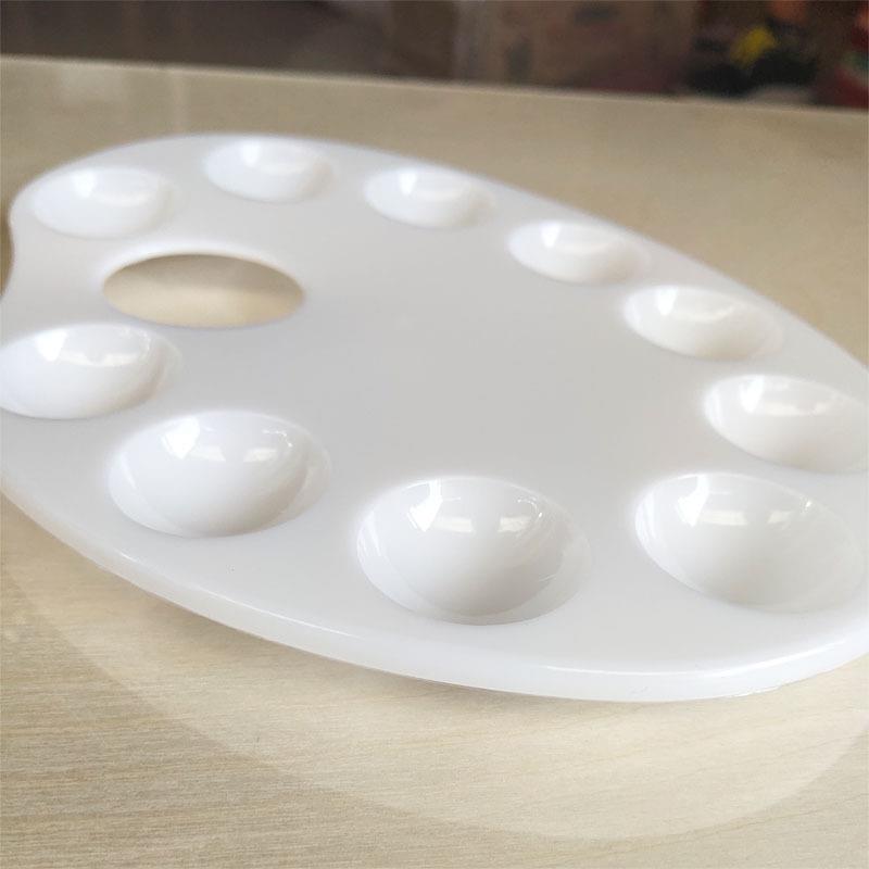 直销新款椭圆调色盘美术生绘画颜料调色盘儿童涂鸦工具617调色10