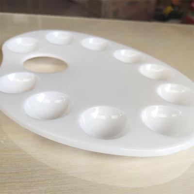 直销新款椭圆调色盘美术生绘画颜料调色盘儿童涂鸦工具617调色10