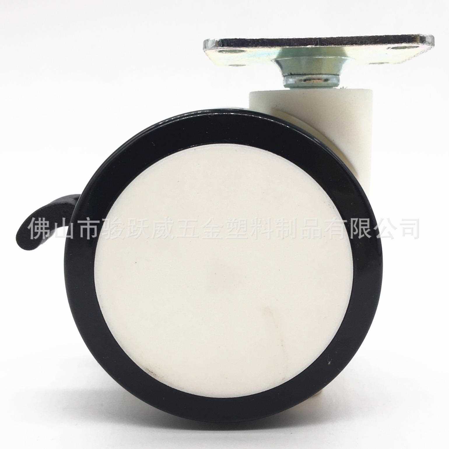 直销新款2.5寸平板带刹车脚轮展示架轮子置物架专用脚轮静音耐磨