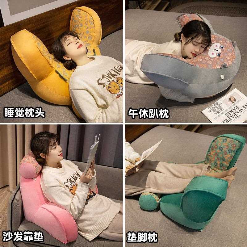 直销新款三层纱床头靠垫软包护腰靠枕头大靠背床上看书孕妇抱枕玩