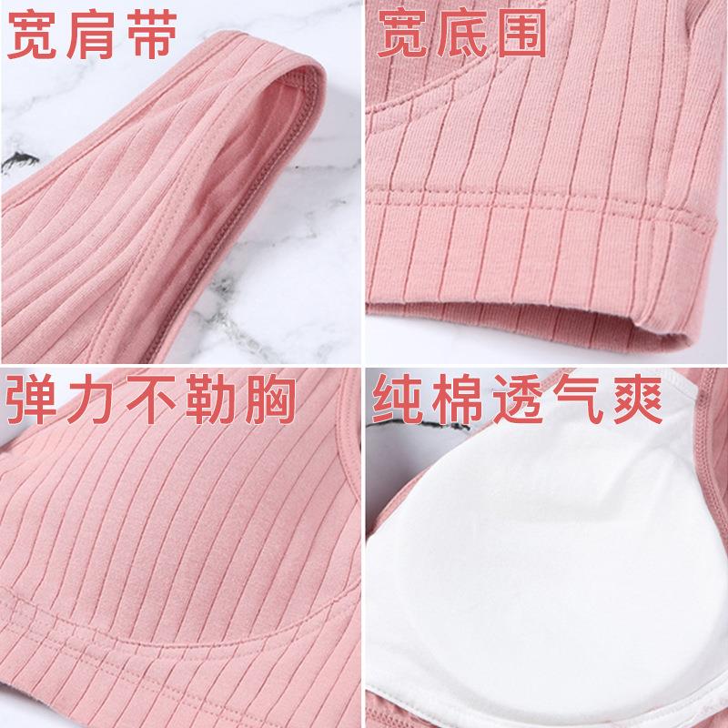 直销新款大码中老年薄款背心式无钢圈哺乳文胸前开扣大胸哺乳内衣