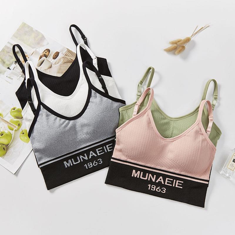 直销新款新款大字母大U降温美背1963裹胸透气无钢圈打底运动背心