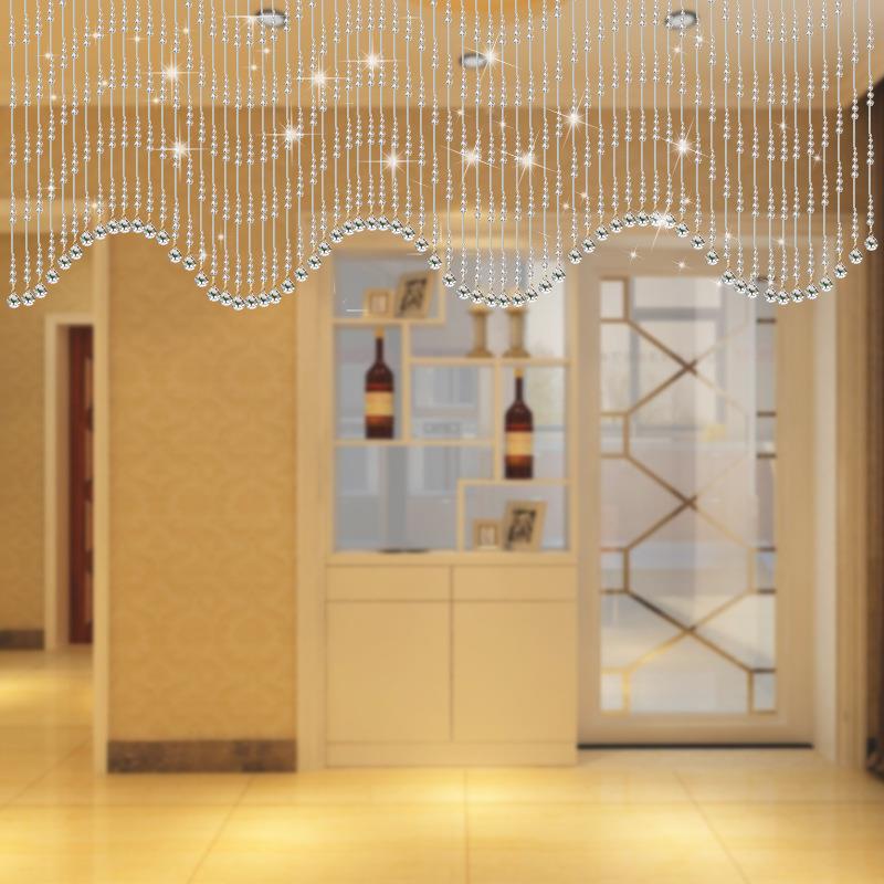 直销新款水晶珠帘欧式客厅玄关餐厅隔断帘子鞋柜卫生间家用装饰门