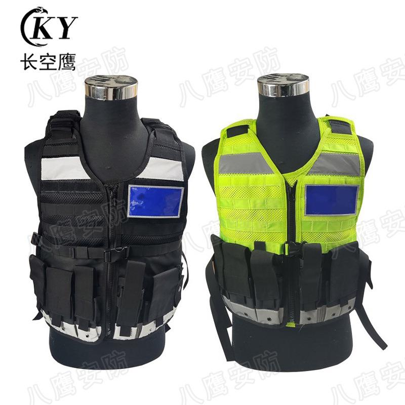 新款直销软质防刺战术背心网状透气交通勤务服反光防护背心马甲巡