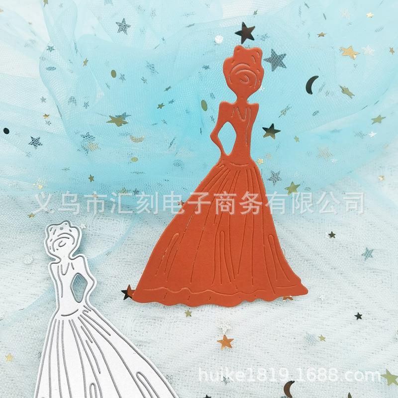 直销新款女孩贺卡背景板装饰切割刀模压花刀模碳钢模具剪贴簿手账