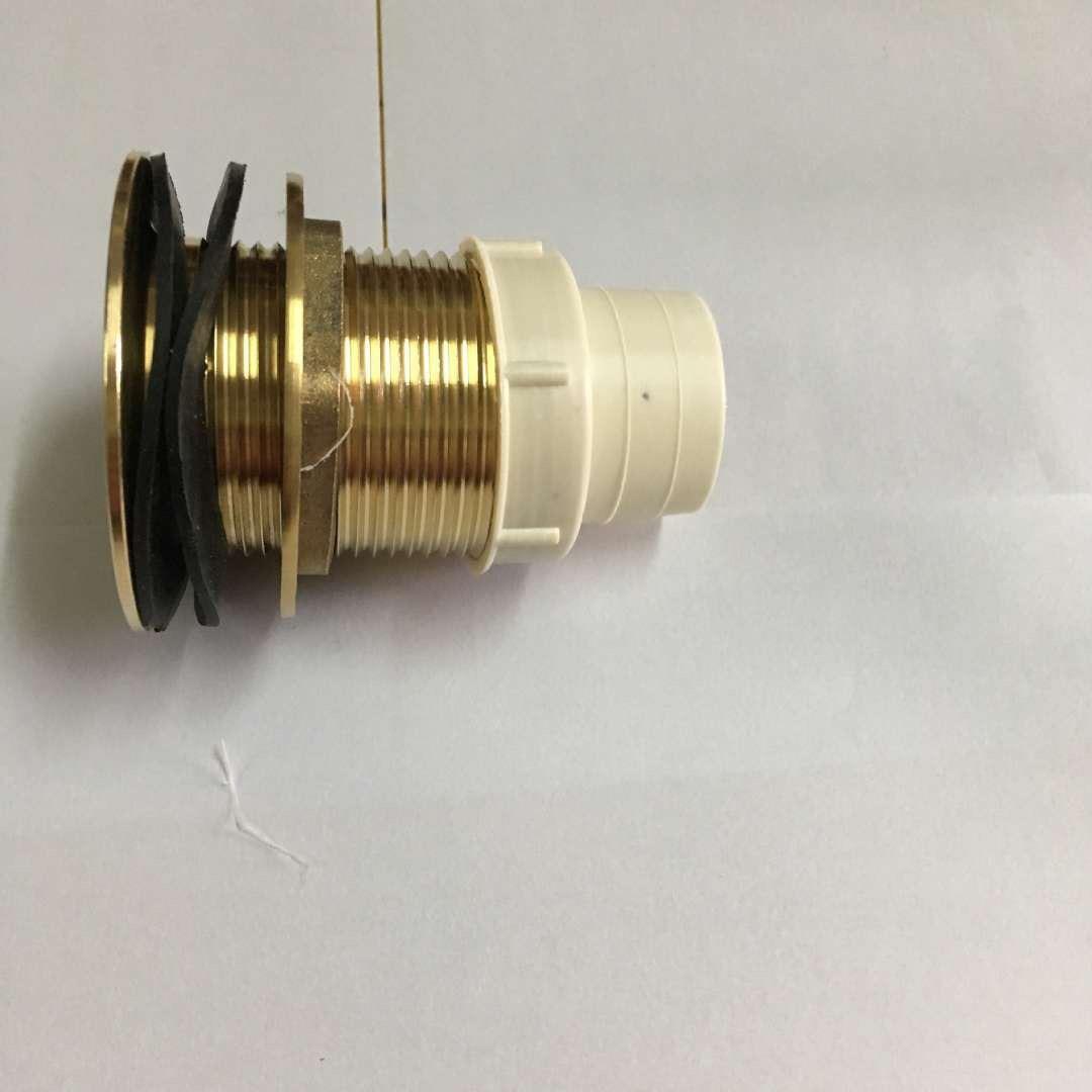 直销新款铜拖布池洗手槽洗衣槽 40下水器下水管 大理石槽人造石水