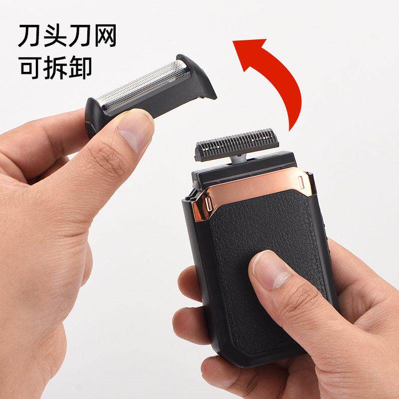 新款直销跨境往复式电动剃须刀弹出式鬓发器二合一刮胡刀充电式刮