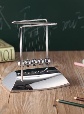 直销新款z字形状电镀牛顿摆球 镜面金属撞撞球碰珠 物理能量守恒