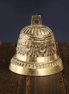 直销新款铜钟铜铃铛门铃黄铜铃铛提醒铃开口复古宠物铃铛