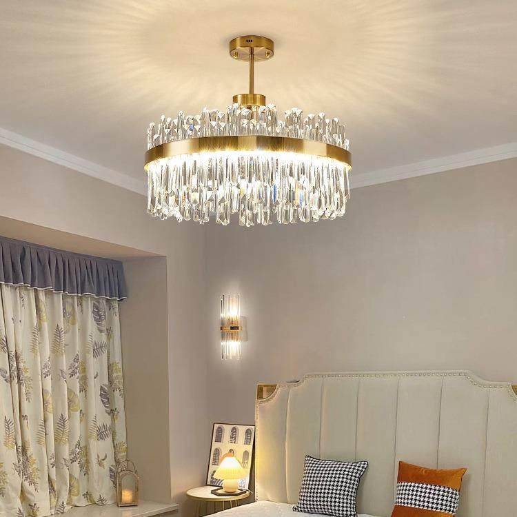 直销新款跨境新款后现代水晶吊灯美式轻奢客厅灯简约家用餐厅卧室,家装灯饰光源,智能吊灯,淘宝优惠券,粉丝福利购,淘宝优惠卷