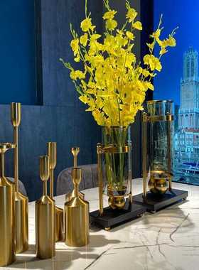 直销新款轻奢饰品摆件家居创意软装客厅简约装饰金属烛台餐具套装