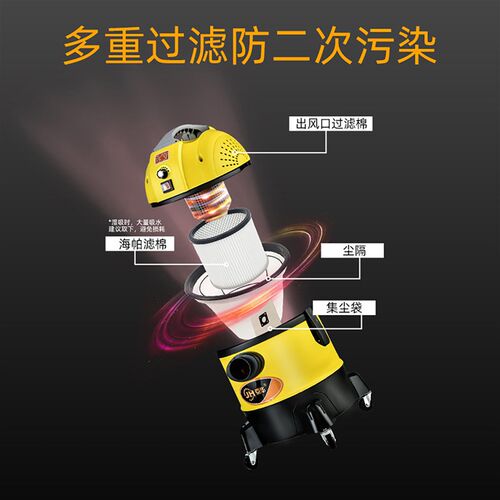 京华吸尘器大吸力家用商用大功率车用装修强力工业吸水吸尘机吹风