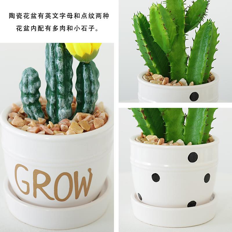 北欧创意仿真植物多肉小盆栽客厅仙人掌装饰盆景假花玄关绿植摆件