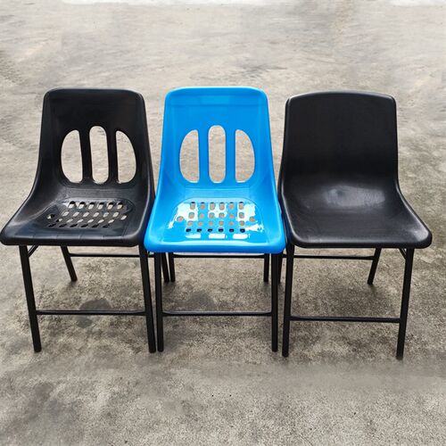 防静电椅子塑胶靠背车间流水线四脚铁脚工作椅塑料防静电椅面