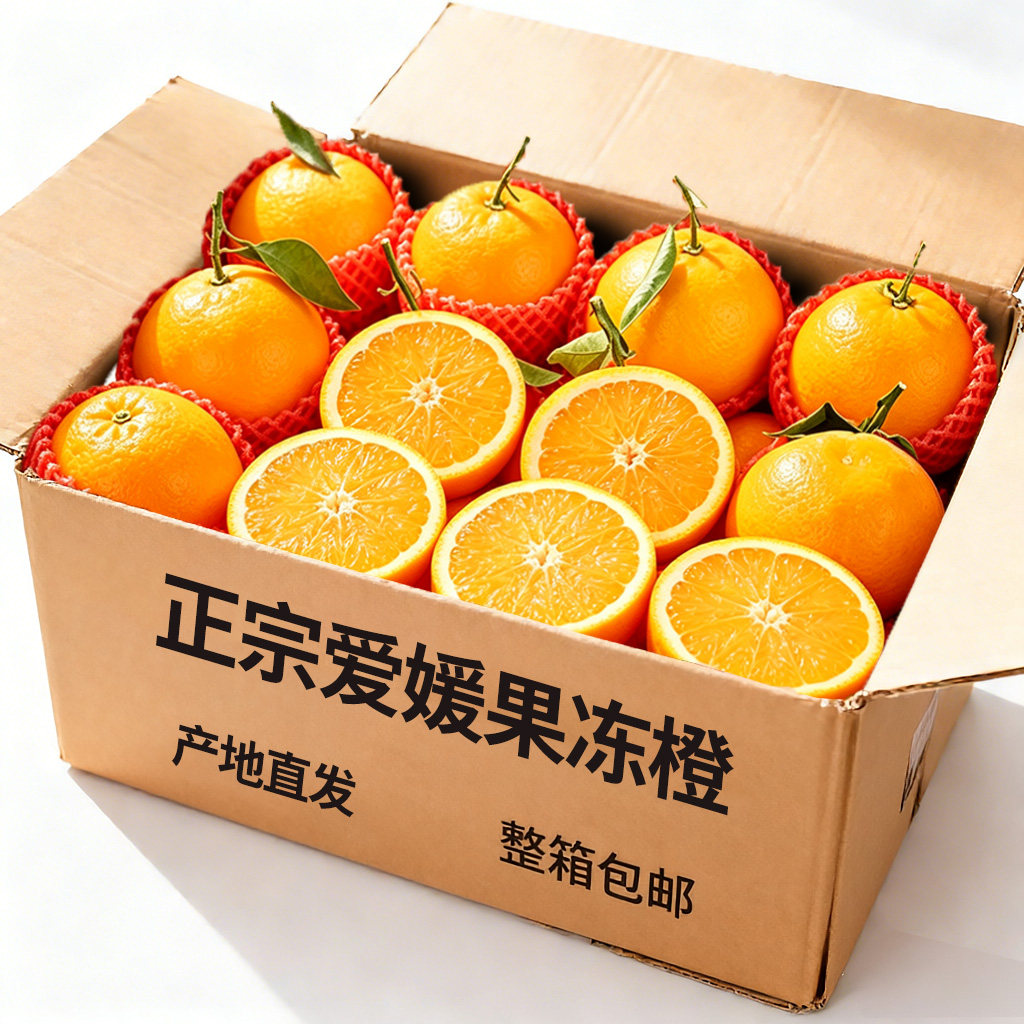正宗爱媛果冻橙38号!8个香甜装