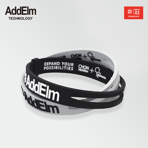 AddElm Add.03双重交叠手环复合矿物硅胶科技手环（周长19cm）