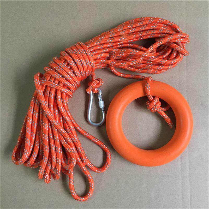 家用安全绳水上漂浮救生绳反光救生浮索水域救援抛绳包消防绳包