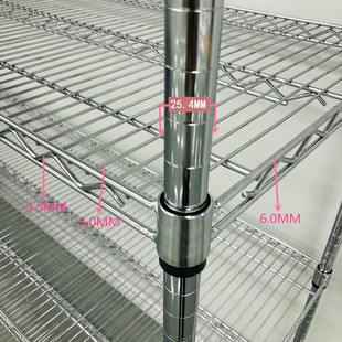 不锈钢仓库货架镀铬防静电物料架家用线网置物架带轮可移动展示架