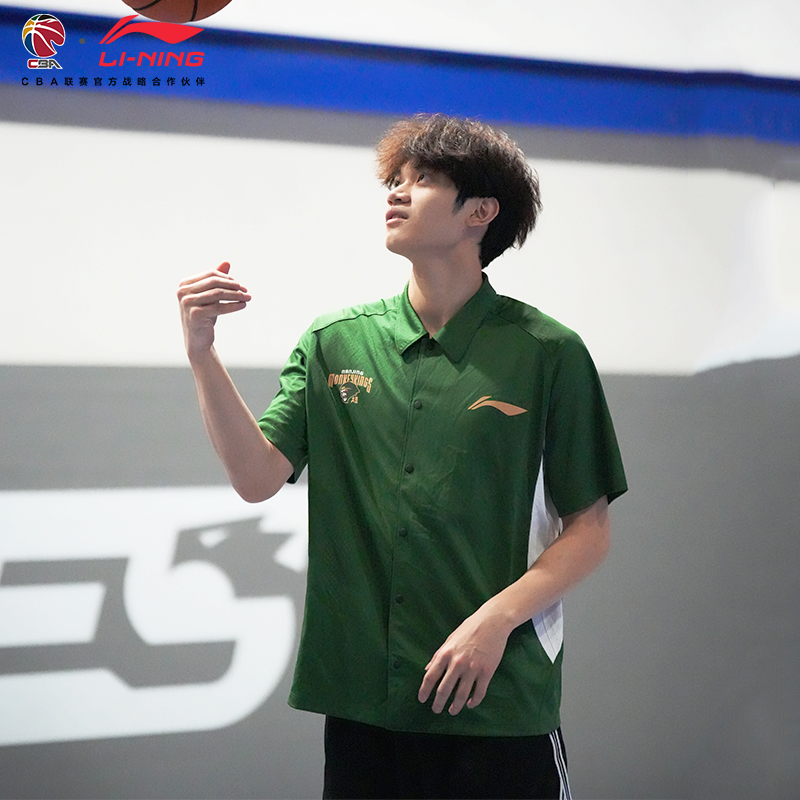 李宁短袖T恤男宽松速干投篮衬衫